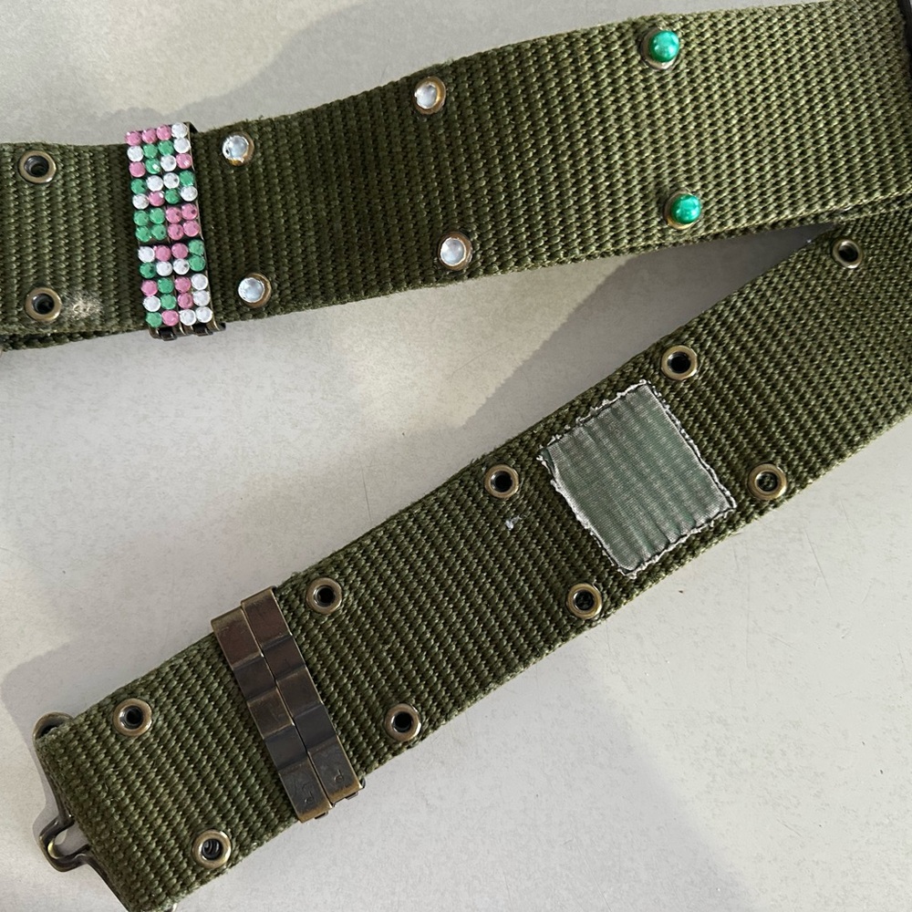 DIESEL ARCHIVE Vintage Studded & Embellished Military Army Belt ‼️RARE‼️